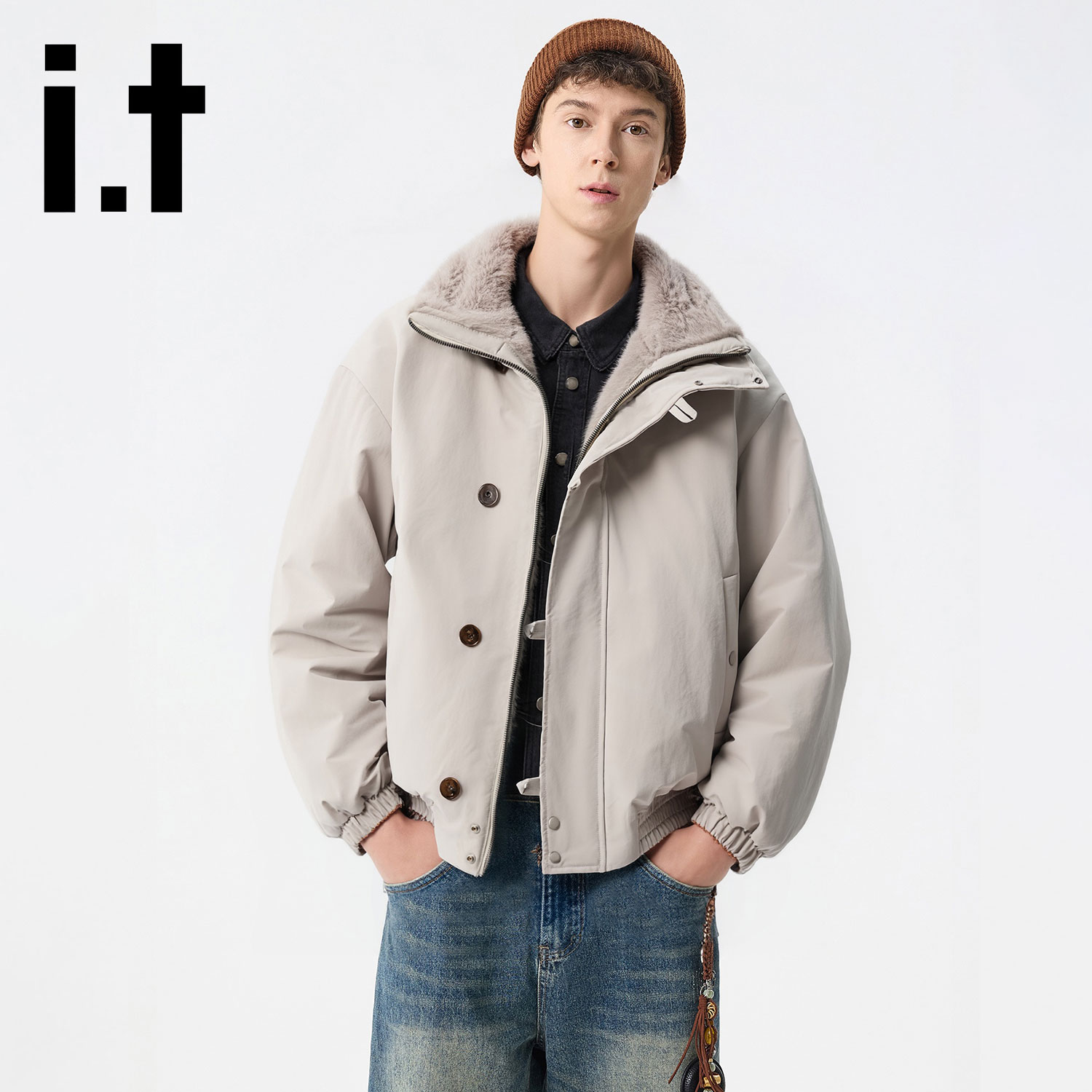 CHOCOOLATE冬季新款加绒棉衣