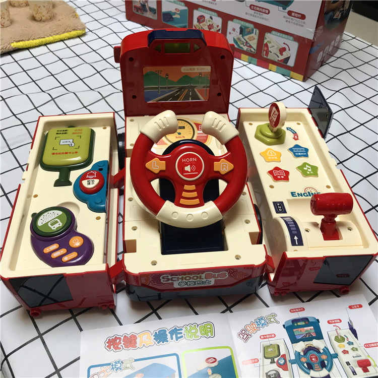 新款男孩汽车玩具女孩校巴益智