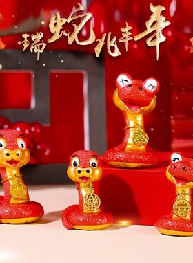新年生肖蛇家居蛇摆件树脂工艺品