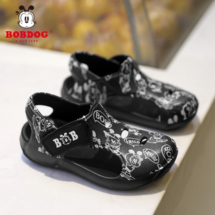 巴布豆儿童凉鞋男童洞洞鞋2026年新款夏季防滑沙滩鞋可下水溯溪鞋
