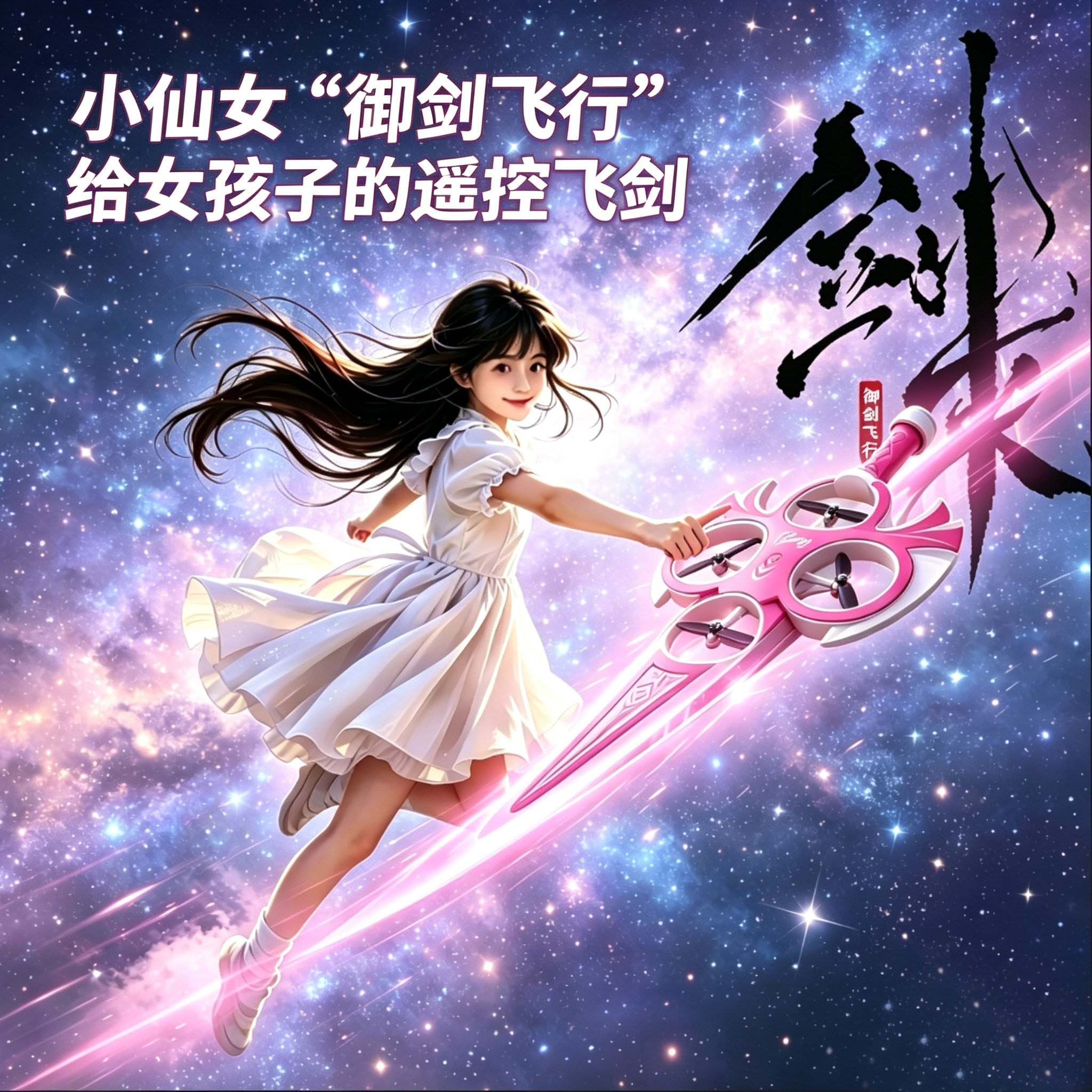 御剑飞行手势遥控飞剑女孩玩的剑图片
