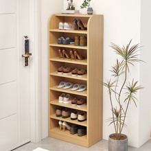 鞋架小窄门口家用多层置物柜入户门楼道外简易靠墙收纳架实木鞋柜