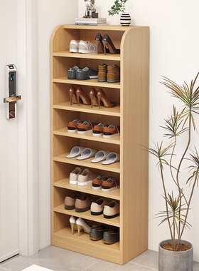 鞋架小窄门口家用多层置物柜入户门楼道外简易靠墙收纳架实木鞋柜