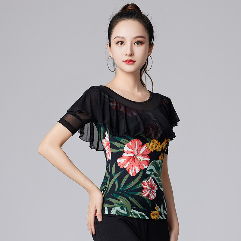 新款拉丁舞广场舞成人女上衣