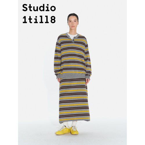Studio1till8条纹针织衫半裙