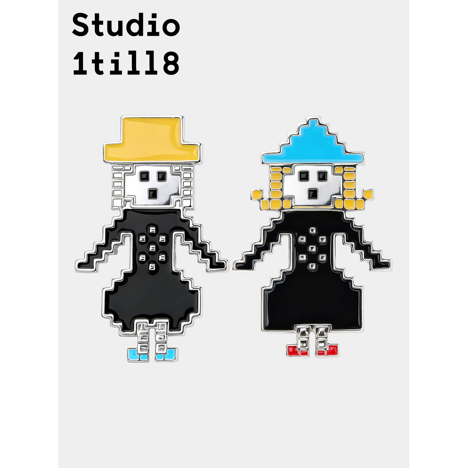 Studio1till8 蓝色/黄色 马赛克滴油发夹,饰品/流行首饰/时尚饰品新,其它首饰,淘宝优惠券,粉丝福利购,淘宝优惠卷