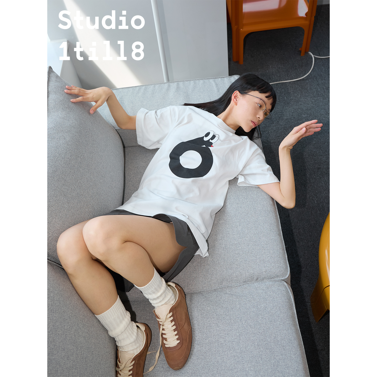 Studio1till8印花廓形886小蛇t
