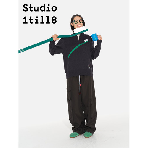 Studio1till8牙刷牙齿刺绣毛衣