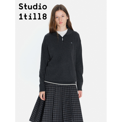 Studio1till8灰色娃娃领毛衣
