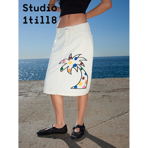 Studio1till8波点椰子树A字半裙