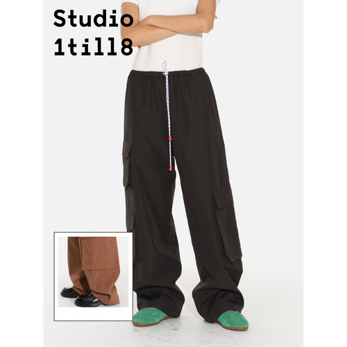 Studio1till8大口袋抽绳工装裤
