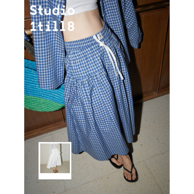 Studio1till8A字抽绳半裙