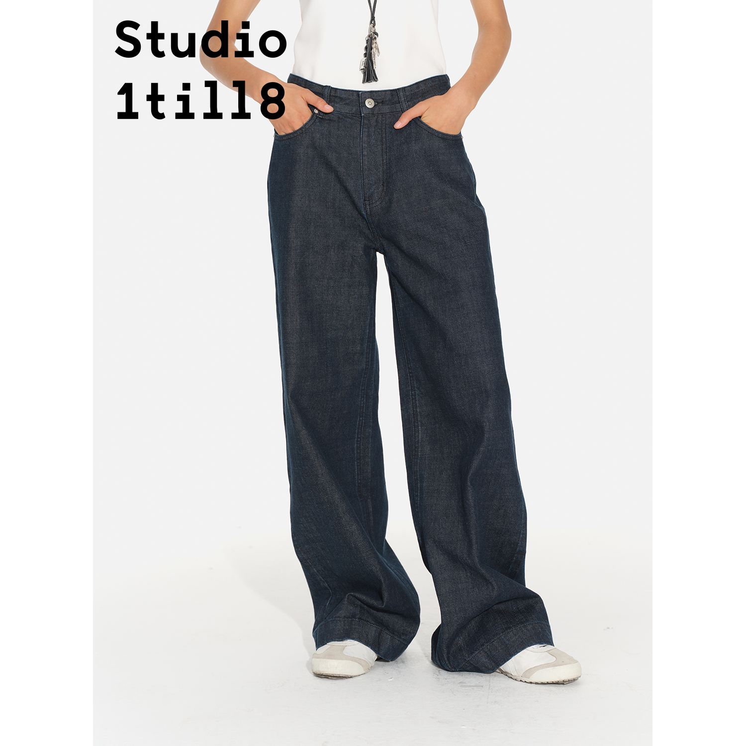 Studio1till8直筒牛仔裤原牛色