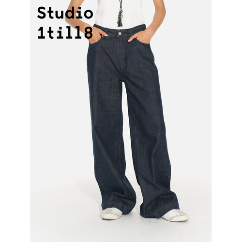 Studio1till8直筒牛仔裤原牛色