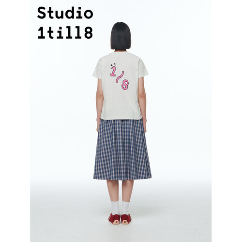 Studio1till8变形数字印花T恤