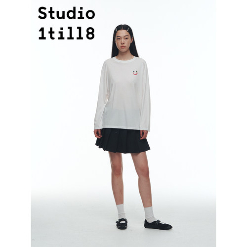 Studio1till8哭脸笑脸纽扣长袖
