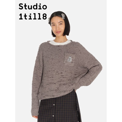 Studio1till8蘑菇刺绣毛衣