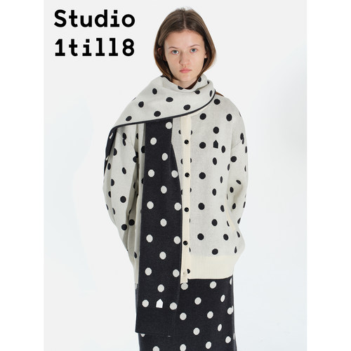 Studio1till8波点针织开衫