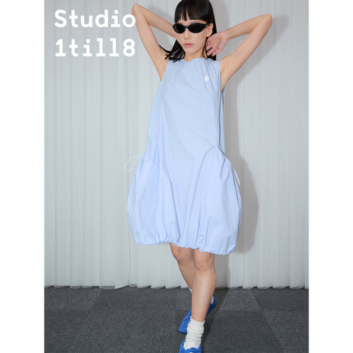 Studio1till8无袖抽绳连衣裙