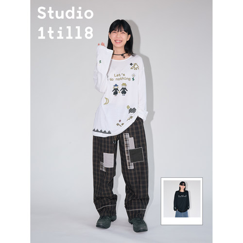 Studio1till8马赛克印花T恤