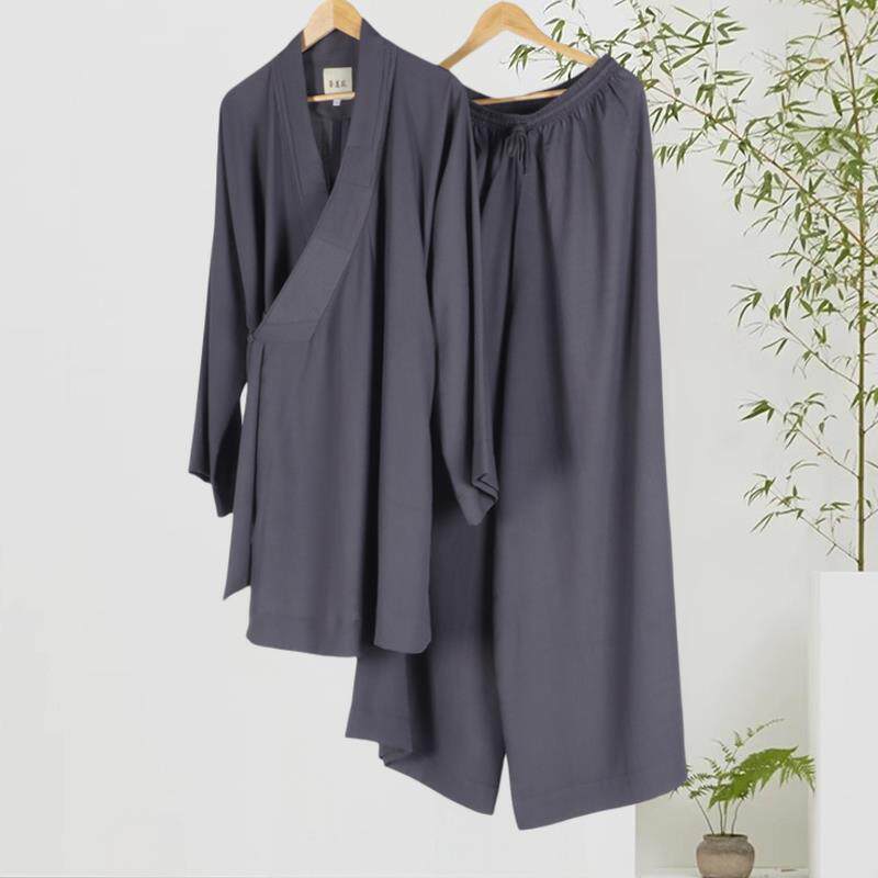 特价僧服罗汉褂春夏秋季男比丘尼女款冰丝韩麻短褂套装出家僧人和