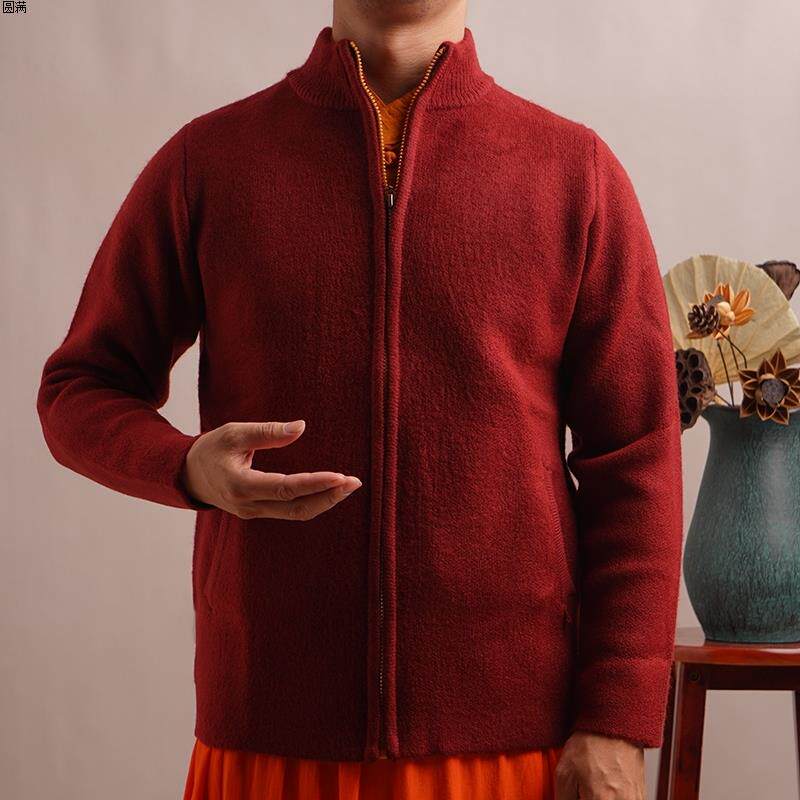 特卖喇嘛服装僧服冬季棉衣毛衣藏族男师父冬装西藏和尚服上衣保暖