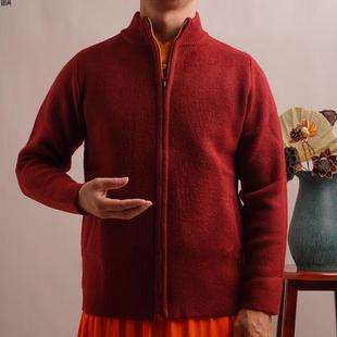 特卖喇嘛服装僧服冬季棉衣毛衣藏族男师父冬装西藏和尚服上衣保暖