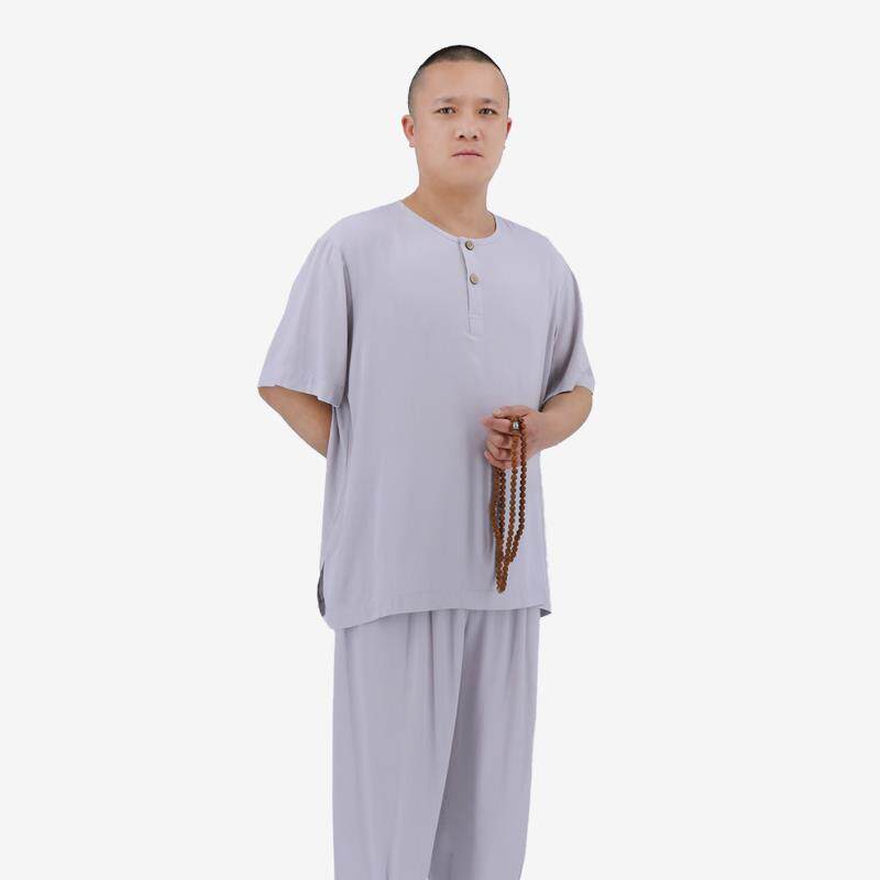 特价僧衣短袖夏季薄款僧服女出家师父和尚服内衣打底衫僧人绵绸睡