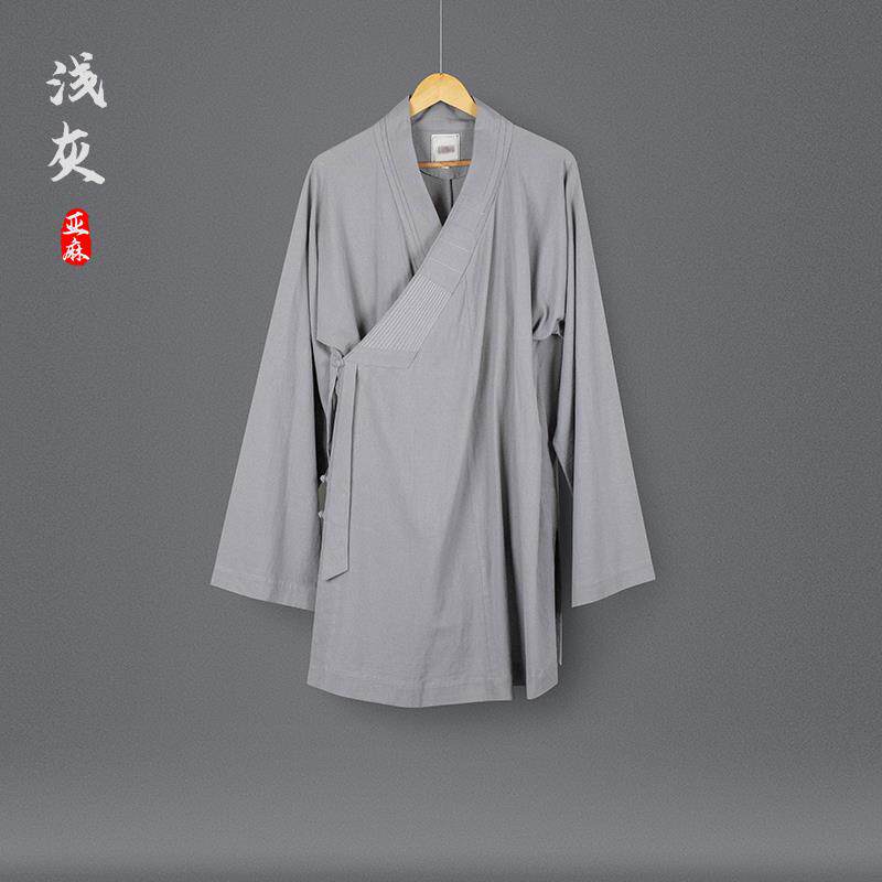 特价春夏季僧服薄款罗汉褂上衣男女款比丘和尚僧衣亚麻罗汉衫免绑