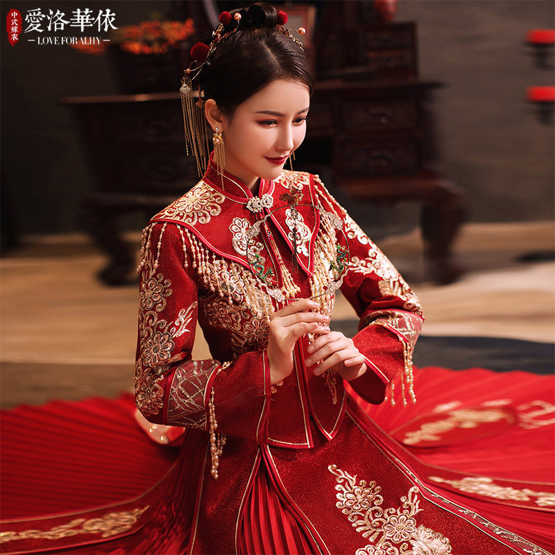 秀禾服新娘2020新款秋冬中式婚纱礼服中国风秀禾秀和服结婚敬酒服