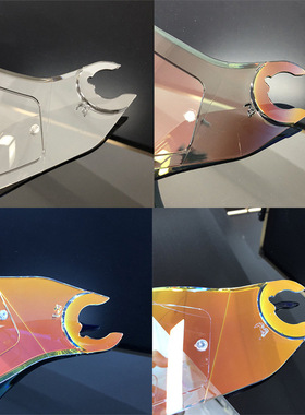 适用鲨鱼 D-SKWAL2 星空 斯巴达头盔镜片日夜通用镜片