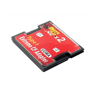 microsd轉(zhuǎn)CF卡套 32GB雙TF 手機內(nèi)存小卡轉(zhuǎn)單反相機i型存儲卡