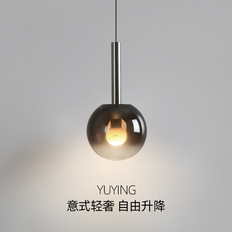 简约现代卧室床头小吊灯轻奢北欧玻璃吊线灯玄关吧台装饰氛围吊灯