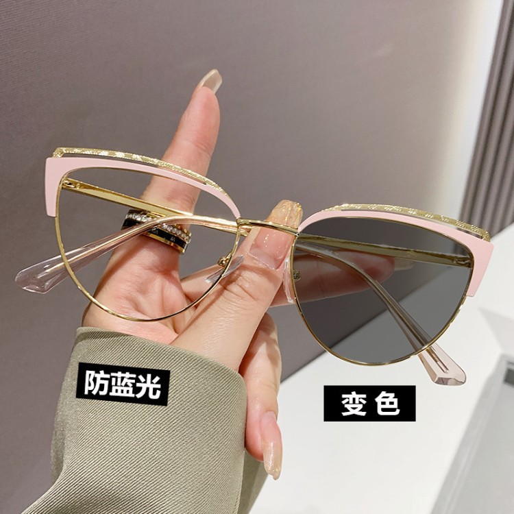 猫眼变色防蓝光眼镜框架工厂高级