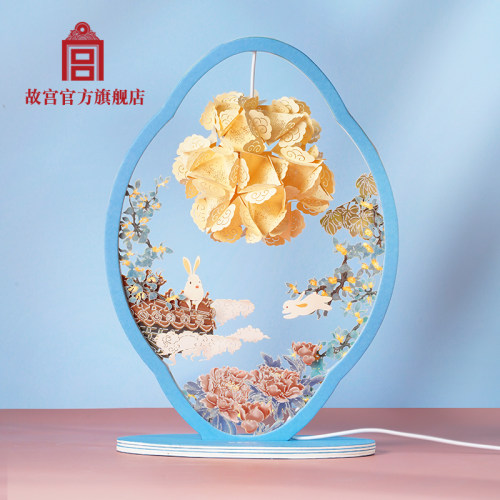故宫苑嬉双兔纸艺灯创意灯