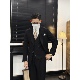 奚哲 三件套西服套装 新款 西装 主持新郎礼服黑色西装 权势英式