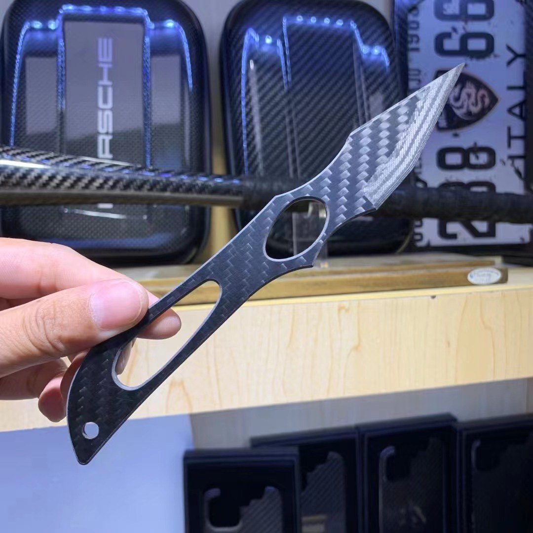 多层真纯碳纤维刀合法防身武器随身便携户外刀收藏刀美工刀快递刀