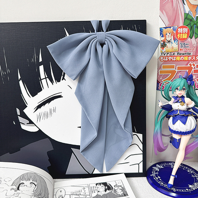 明日同学免打领巾jk蝴蝶结水手服配饰超大纯色原创女衬衣领结