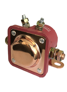 直流接触器红色外壳SW-3 马达磁力开关继电器 4脚常开型继电器