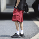 七色夏季新款水洗工装大口袋微弹潮流休闲短裤K2201/P55，男装牛仔裤，星座202