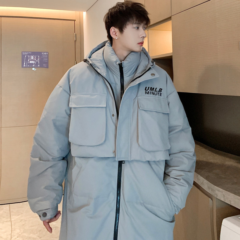 羽绒服冬季新款长款工装口袋加厚情侣羽绒服Y908/P175,男装羽绒服,星座202