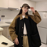 24款男士撞色拼色日系工装夹克潮流休闲外套N9007/P98，男装夹克，星座202