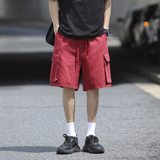 七色夏季新款水洗工装大口袋微弹潮流休闲短裤K2201/P55，男装牛仔裤，星座202