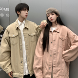 24新款抖音品质男士宽松纯色情侣休闲水洗外套上衣N961/P85，女装短外套，星座202