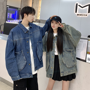 24款 男士水洗工装牛仔夹克立体口袋潮流外套上衣 N9002/P105,男装夹克,星座202