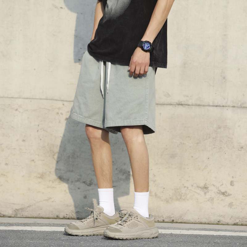 夏季新款直筒纯色净版水洗休闲工装短裤K2202/P50，男装牛仔裤，星座202