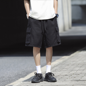 七色 夏季新款水洗工装大口袋微弹潮流休闲短裤 K2201/ P55，男装牛仔裤，星座202