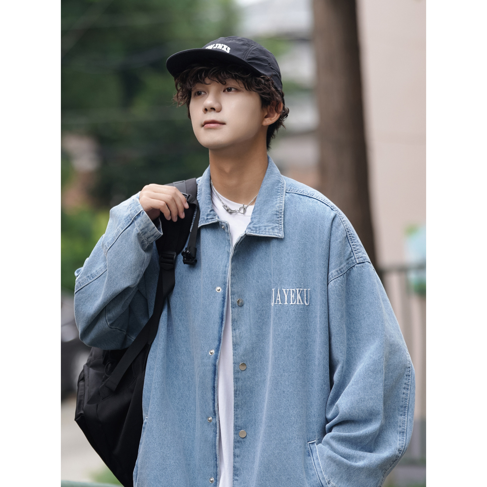 24款中长款字母刺绣工装男牛仔水洗夹克2016/P98,男装夹克,星座202