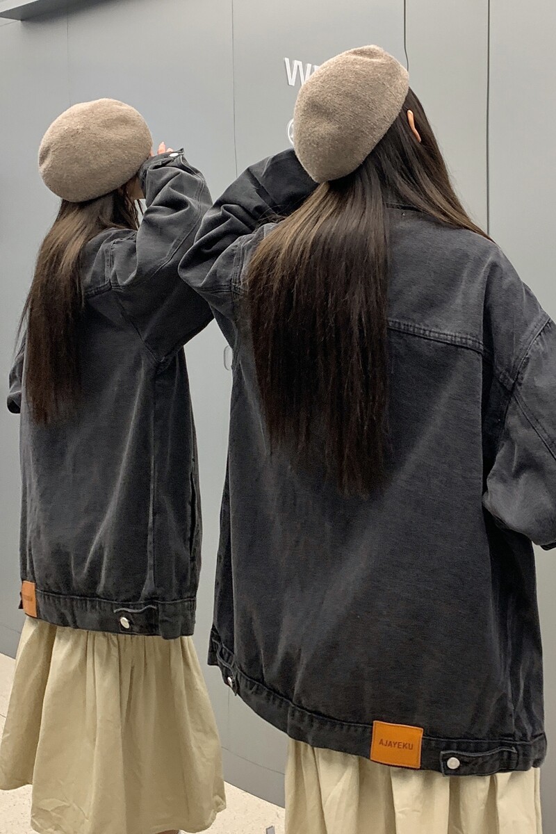 24新款水洗牛仔情侣夹克上衣N77/P85,男装夹克,星座202