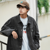 男士净版水洗翻领多口袋潮流牛仔夹克情侣款外套N601/P105，男装夹克，星座202